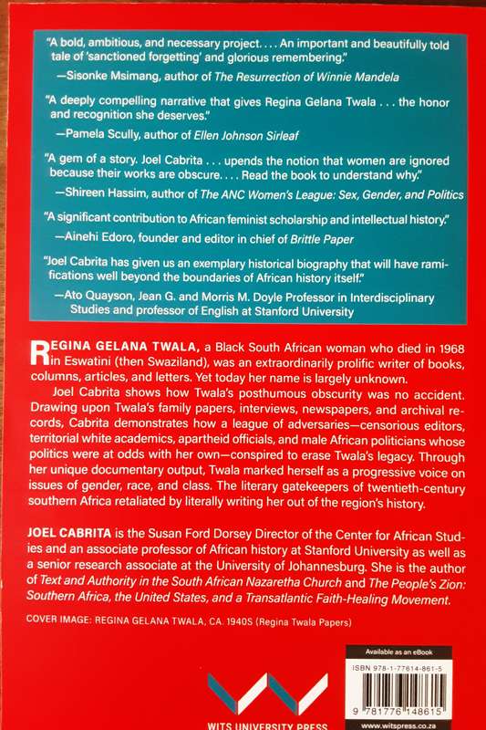 Written Out, The Silencing of Regina Gelana Twala by Joel Cabrita