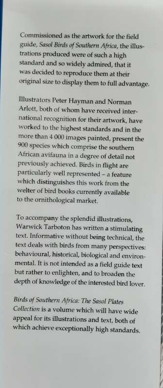Birds of Southern Africa The Sasol Plates Collection by Peter Hayman & Norman Arlott