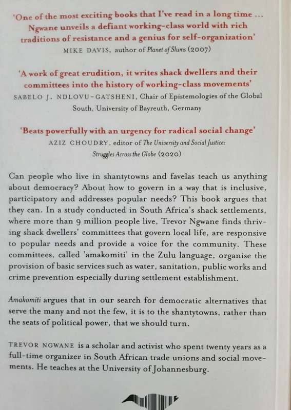 Amakomiti, Grassroots Democracy in South African Shack Settlements by Trevor Ngwane