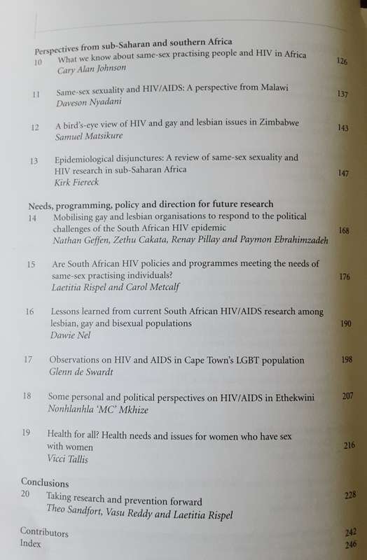 From Social Silence to Social Science edited by Reddy, Sandford and Rispel