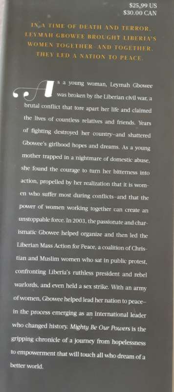Mighty Be Our Powers A Memoir by Leymah Gbowee with Carol Mithers