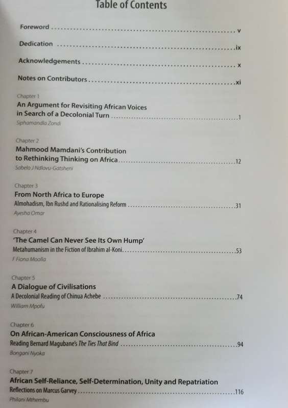 African Voices in Search of a Decolonial Turn edited by Siphamandla Zondi