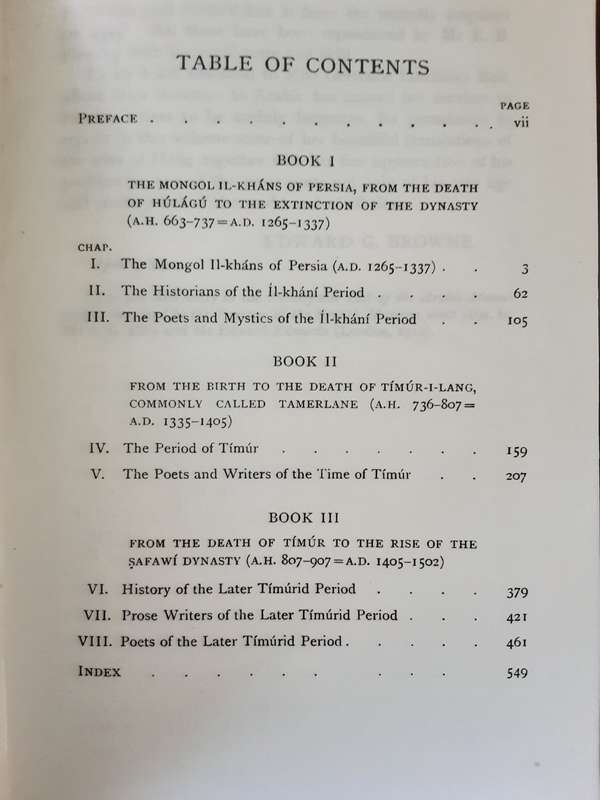 A Literary History of Persia volumes III & IV by Edward G Browne
