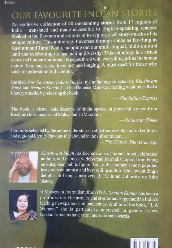 Our Favourite Indian Stories by Khushwant Singh & Neelam Kumar