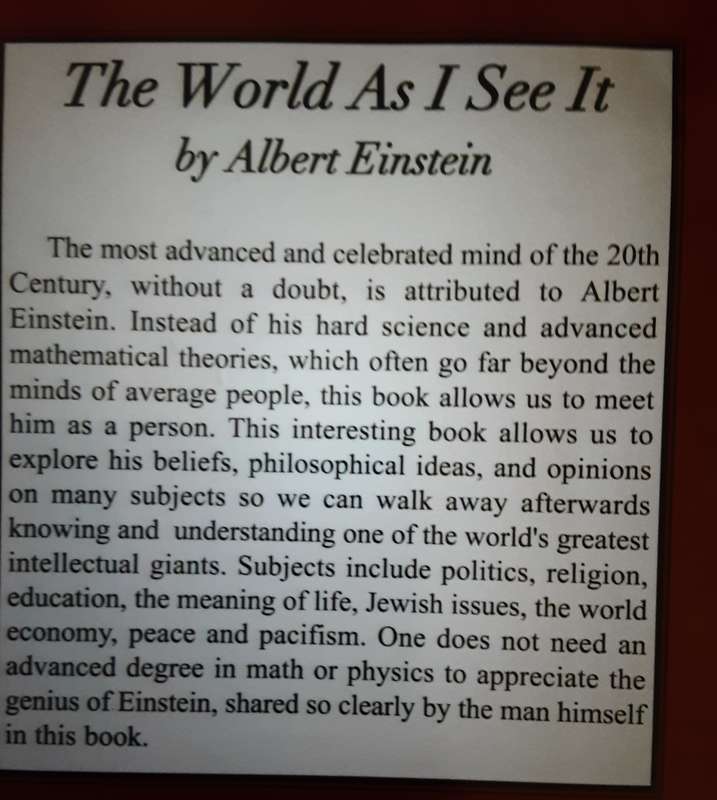 The World as I See It by Albert Einstein