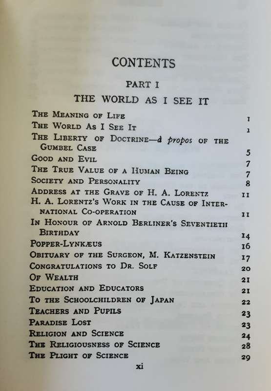 The World as I See It by Albert Einstein