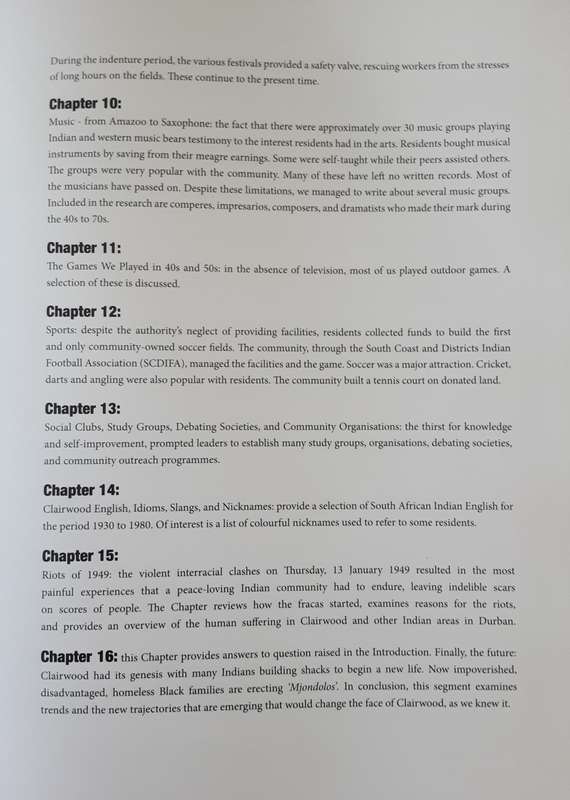 Clairwood The Untold Story by Dr Juggie Pather **Signed Copy **