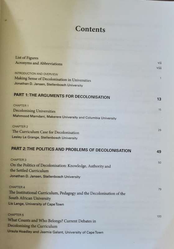Decolonisation in Universities The Politics of Knowledge edited by Jonathan D Jansen