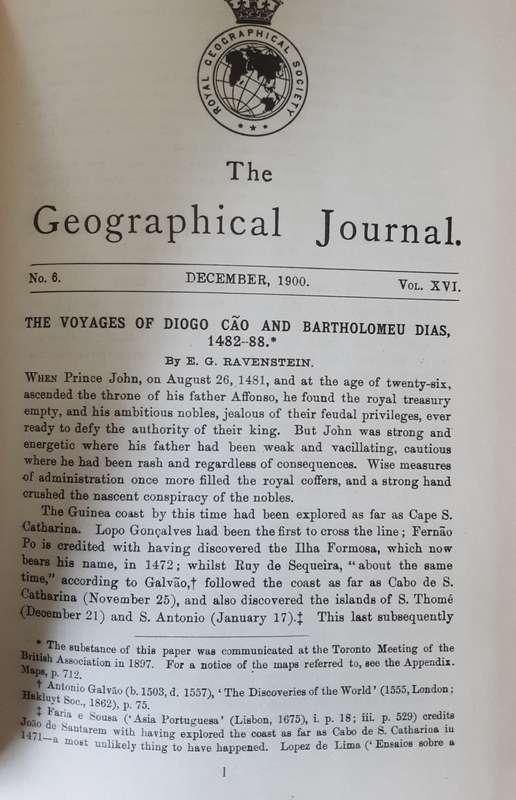 The Voyages of Diogo Cao and Bartholomeu Dias 1482 - 88 by E G Ravenstein