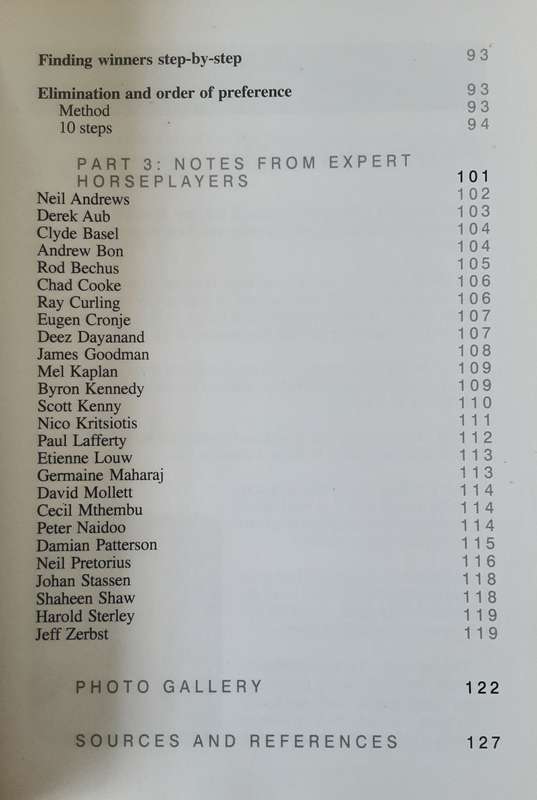 The Ten Habits of Highly Effective Horseplayers by Charl Pretorius