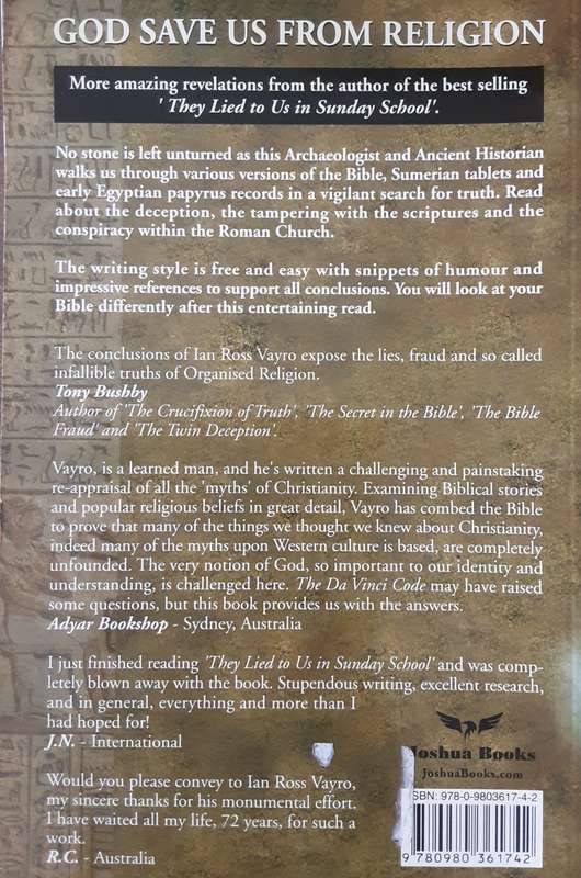 God Save Us From Religion by Ian Ross Vayro