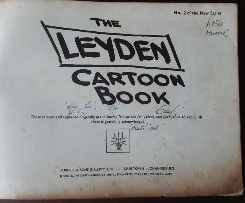 All My Own Work The Leyden Cartoon Book no 2 by Jock Leyden