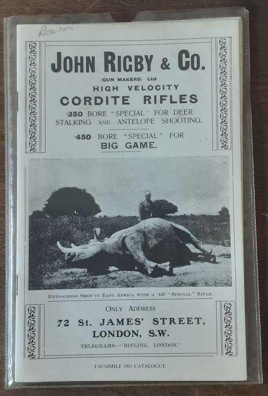 John Rigby High Velocity Cordite Rifles 1901 & Magazine Sporting Rifles 1924 facsimile Catalogues