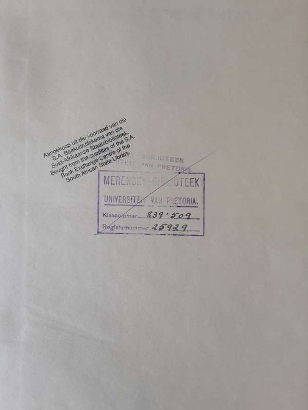 Plateatlas by die Afrikaanse Letterkunde deur Dr M S B Kritzinger