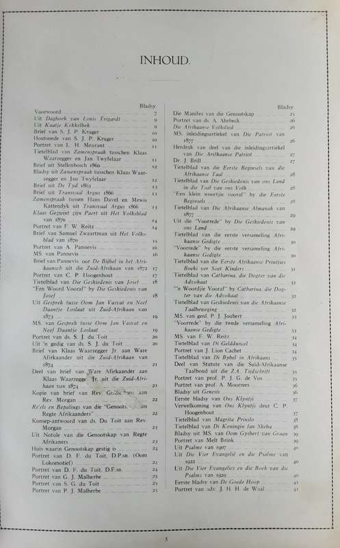 Plateatlas by die Afrikaanse Letterkunde deur Dr M S B Kritzinger