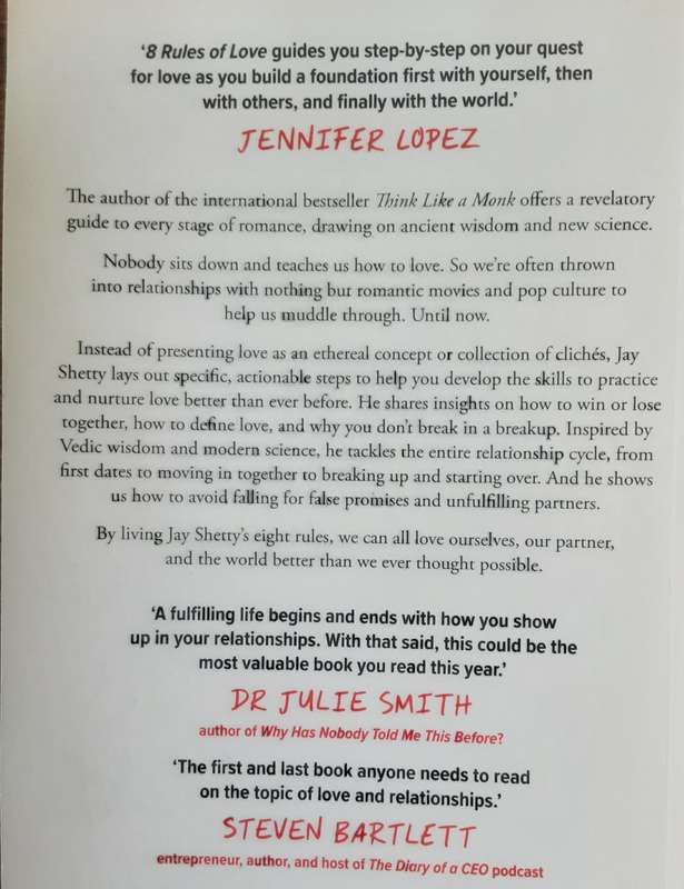 8 Rules of Love, How to Find It,Keep It, and Let it Go by Jay Shetty