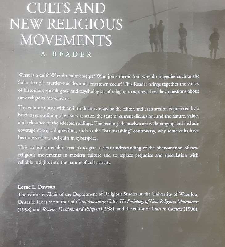 Cults and New Religious Movements A Reader edited by Lorne L Dawson