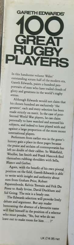 Gareth Edward's 100 Great Rugby Players
