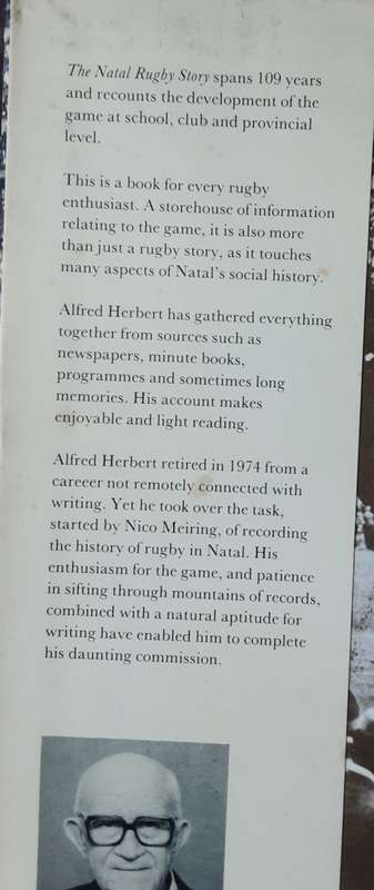 The Natal Rugby Story by Alfred Herbert