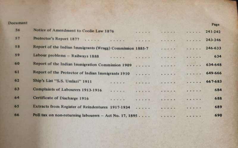 Documents of Indentured Labour Natal 1851 1917 by Y S Meer ***with letter signed Fatima Meer**