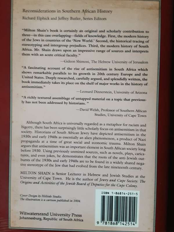 The Roots of Antisemitism in South Africa by Milton Shain
