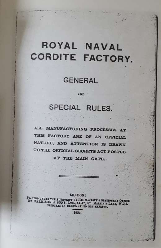 A Pictorial Record of the Royal Naval Cordite Factory by Holton Heath