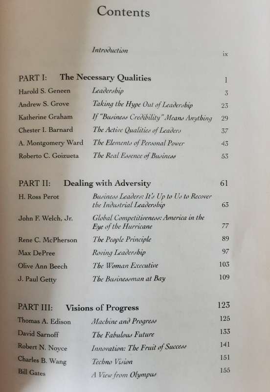 The Book of Leadership Wisdom, Classic Writings by Legendary Business Leaders edited by Peter Krass