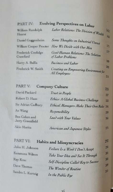 The Book of Leadership Wisdom, Classic Writings by Legendary Business Leaders edited by Peter Krass