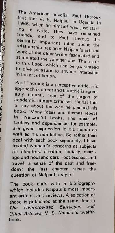 V S Naipaul An Introduction to His Work by Paul Theroux ***First Edition ***
