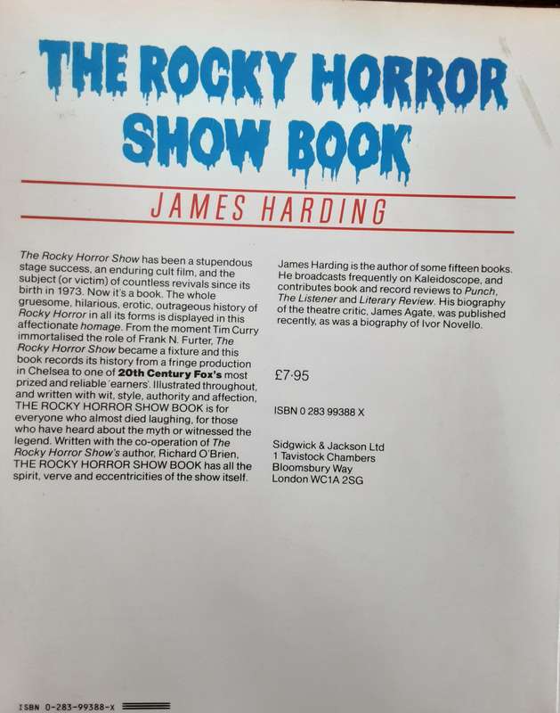 The Rocky Horror Show Book 1973 1987 by James Handling