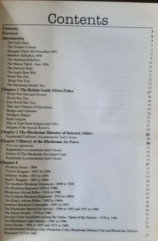 Insignia and History of the Rhodesian Armed Forces 1890 1980 by Dudley Wall