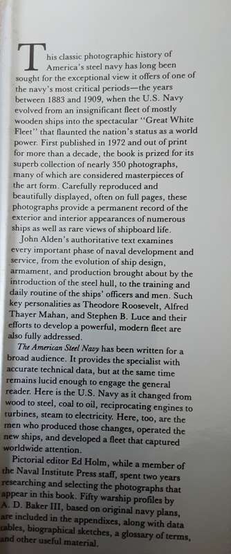 The American Steel Navy, A Photographic History from 1883 to 1909 text by John Alden