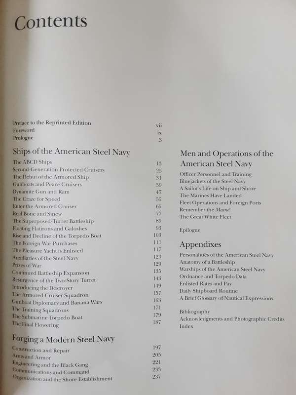 The American Steel Navy, A Photographic History from 1883 to 1909 text by John Alden