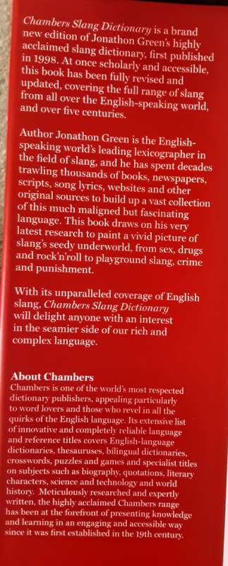 Chambers Slang Dictionary by Jonathon Gŕeen