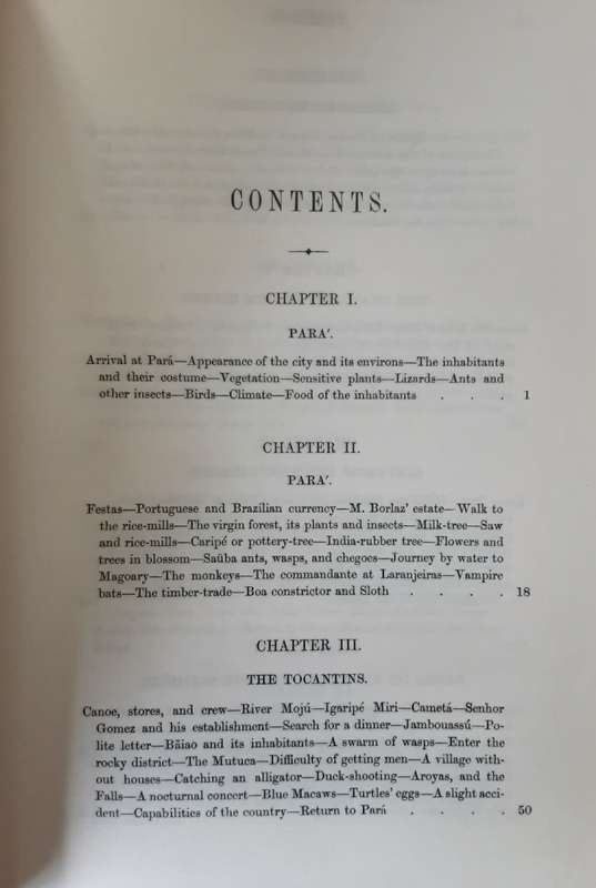 A Narrative of Travels on the Amazon and Rio Negro by Alfred Wallace **Facsimilie copy by Time Life*