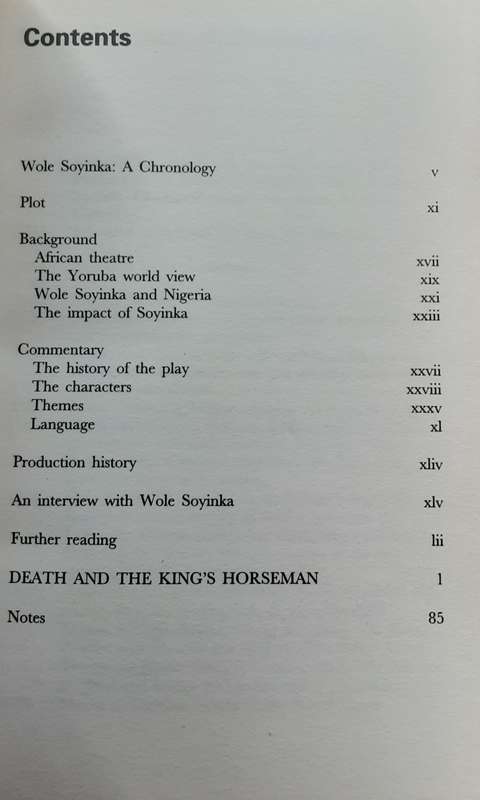 Death and the King's Horseman by Wole Soyinka, Methuen Student Edition