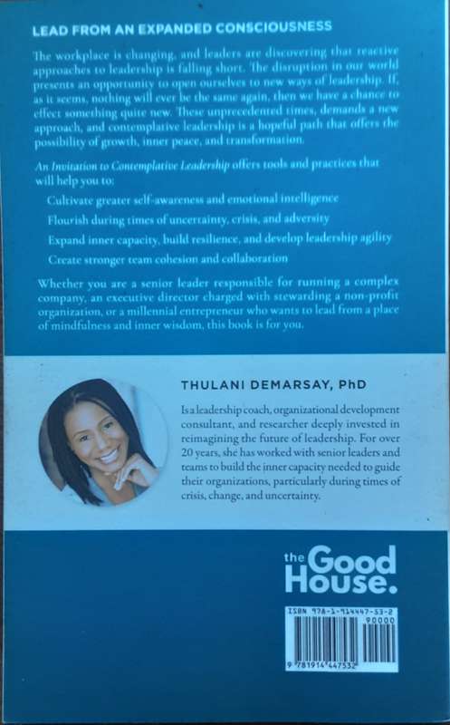 An Invitation to Contemplative Leadership  by Thulani Demarsay **Signed Copy **