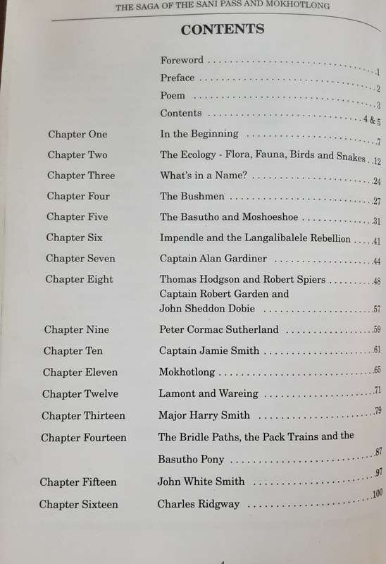 The Saga of The Sani Pass and Mokhotlong by Michael Clark **Signed Copy **