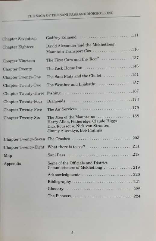The Saga of The Sani Pass and Mokhotlong by Michael Clark **Signed Copy **