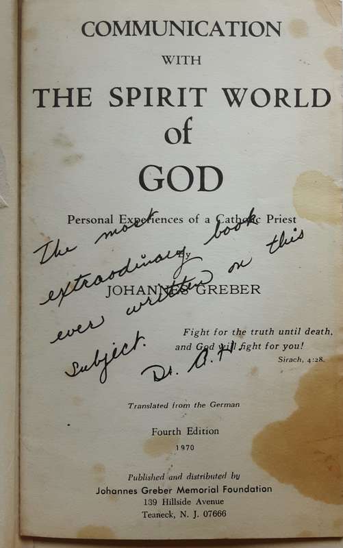 Communication with the Spirit World of God by Johannes Greber
