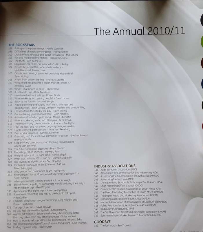 The Annual 2010/11 Advertising,  Media, Marketing and Branding edited by Jeremy Maggs