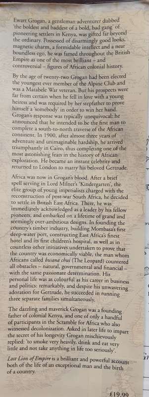 Lost Lion of the Empire, The Life of Cape to Cairo Grigan by Edward Paice