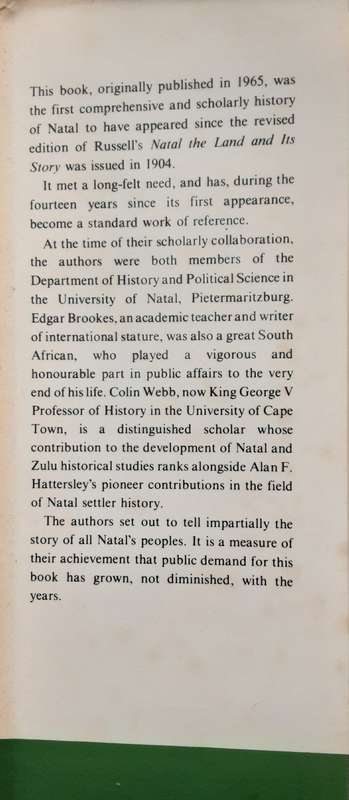 A History of Natal by E G Brooke's and C de B Webb