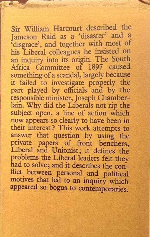 The Liberal Party and the Jameson Raid by Jeffrey Butler
