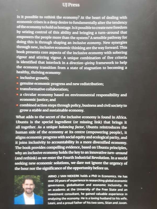 The Inclusive Economy,  Criteria,  Principles and Ubuntu by Dr Arno J Van Niekerk