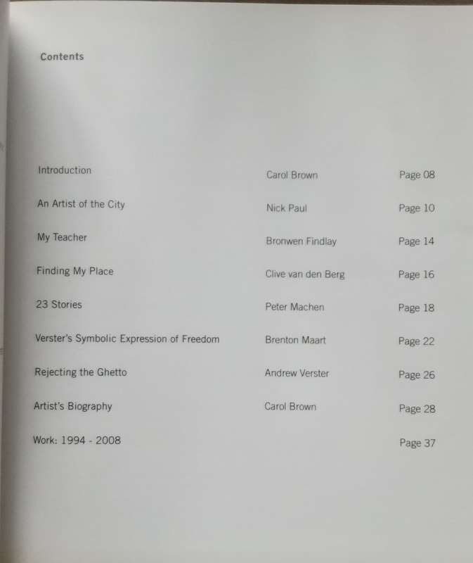 Past / Present Works by Andrew Verster from 1994 - 2008 edited by Carol Brown ***SIGNED by Verster**