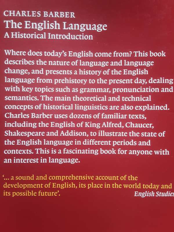 The English Language A Historical Introduction by Charles Barber