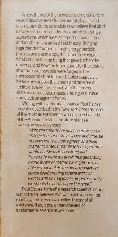 Superforce The Search for a Grand Unified Theory of Nature by Paul Davies