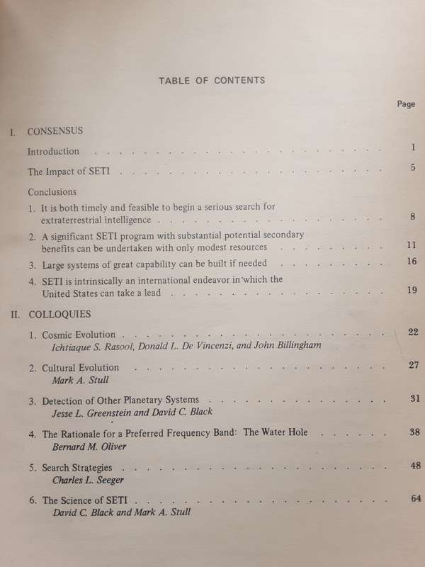 The Search For Extraterrestrial Intelligence prepared by Nasa edited by Morrison, Bellingham & Wolfe