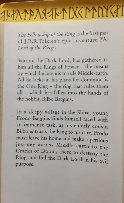 The Fellowship of the Ring J R R Tolkien the Lord of the Rings Part 1